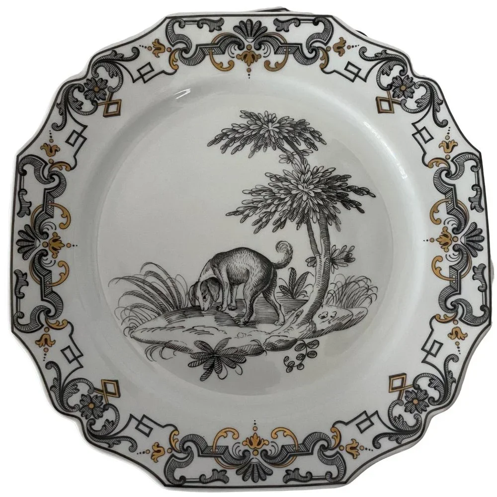 Mottahedeh Metropolitan Museum of Art Du Paquier‎ plates 4 boar dog rabbits  fox